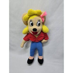 Terrytoons Pearl Pureheart Plush Doll Mighty Mouse Girlfriend 1997- 13 Inches